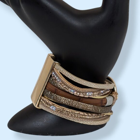 (2/$20) Metallic Multistrand Magnetic Bracelet - Picture 3 of 5